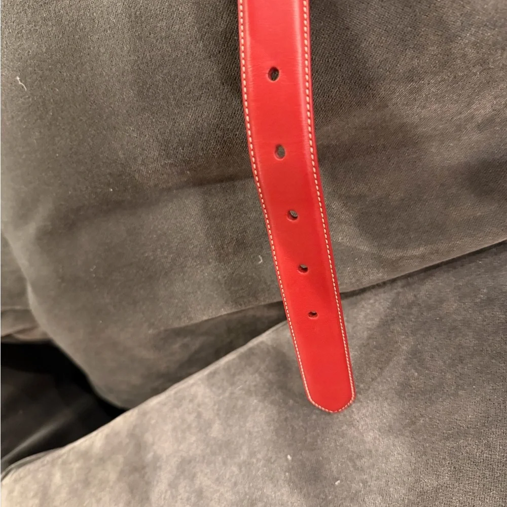 Coach Collar & Leash Set, Red Leather, ♥️ charm, Sz Lg, 17-21”, 48” leash - Picture 7 of 12